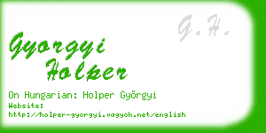 gyorgyi holper business card