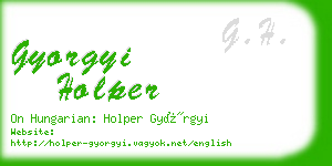 gyorgyi holper business card